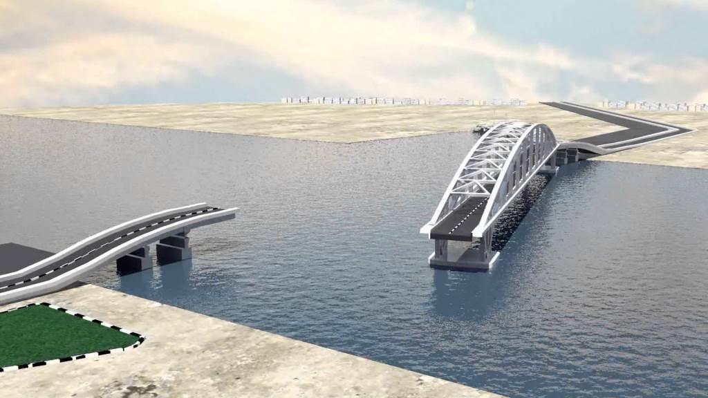 
Уникальный понтонный мост между городами Порт-Саид и Порт Фуад