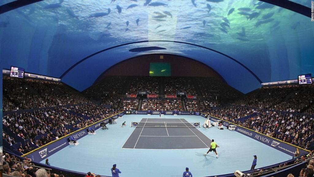 
Дубай планирует построить первый теннисный корт под водой
