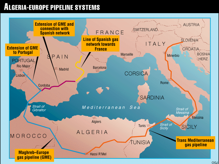 
Испания намерена увеличить импорт алжирского газа